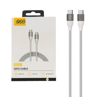 کابل شارژ 1.2 متری فست QCY Type-C To Type-C مدل DC21 60W