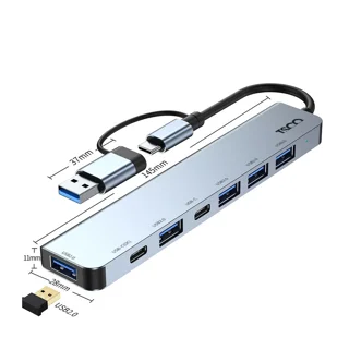 هاب USB هفت پورت تسکو تایپ سی مدل THU 1148 102475817