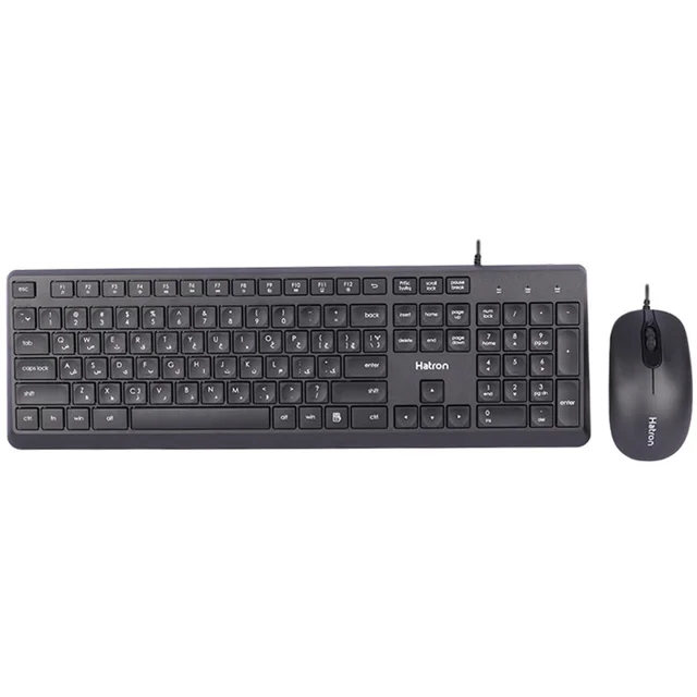 کیبورد و ماوس هترون مدل HKC215، سوییچ ممبران، Full-size 101966412