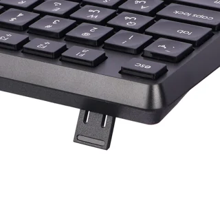 کیبورد و ماوس هترون مدل HKC215، سوییچ ممبران، Full-size 101966417