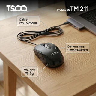 ماوس با سیم تسکو مدل TM 211 102374152