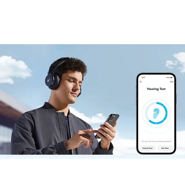 هدفون بی‌سیم انکر مدل Space One با نویز کنسلینگ فعال (ANC)، درگاه شارژ USB Type-C، مقاوم د 101709196