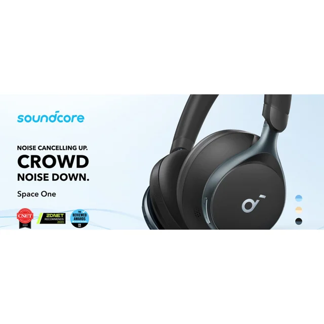 هدفون بی‌سیم انکر مدل Space One با نویز کنسلینگ فعال (ANC)، درگاه شارژ USB Type-C، مقاوم د 101709187