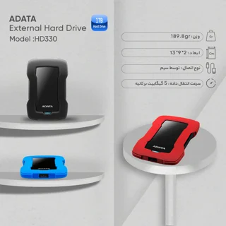 هارد اکسترنال ای دیتا مدل HD330 ظرفیت یک ترابایت دارای رابط USB Type-A 3.2 102246885