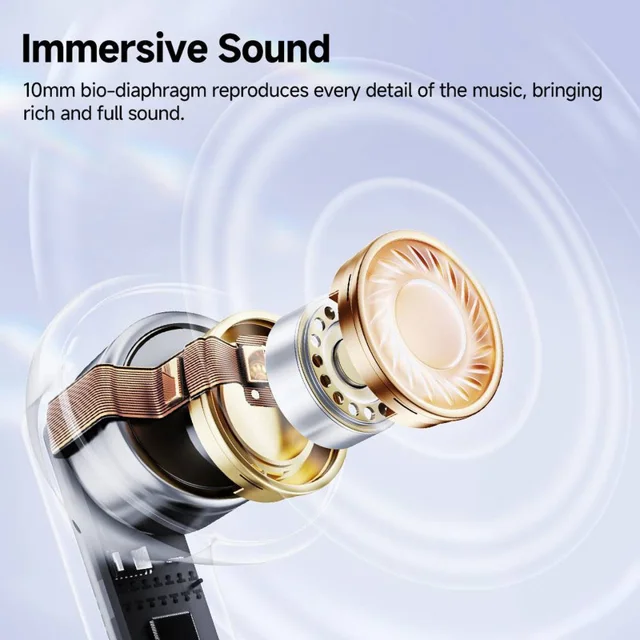 هدفون بلوتوثی کیو سی وای مدل MeloBuds Neo بدون قابلیت نویز کنسلینگ، درگاه شارژ USB Type-C، 101989559
