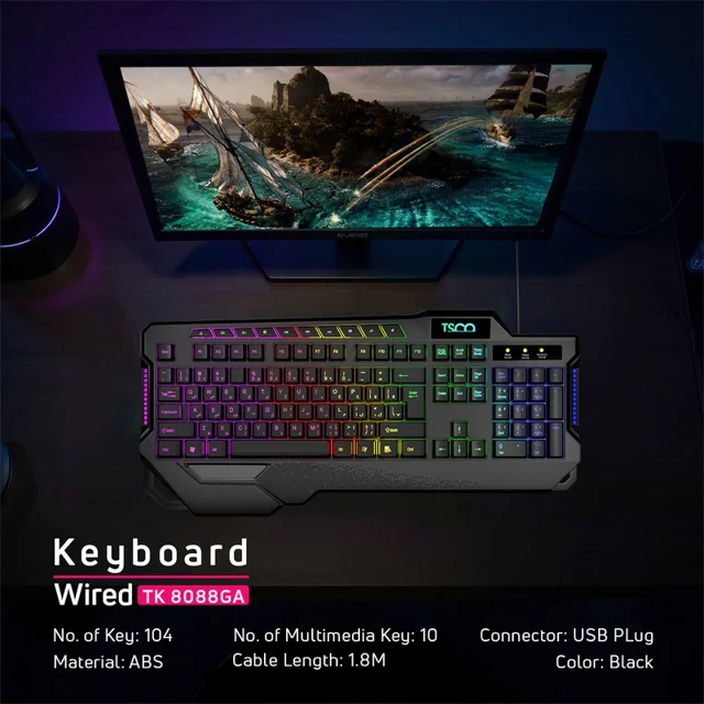 کیبورد تسکو مدل TK 8088GA 101733453