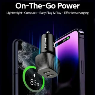 شارژر فندکی 30 وات 2 پورت فیلیپس مدل DLP5522C 102251388