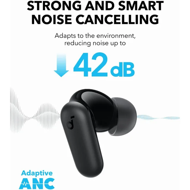 هدفون بلوتوثی انکر مدل Soundcore P30i با نویز کنسلینگ فعال (ANC)، درگاه شارژ USB Type-C، د 102025076