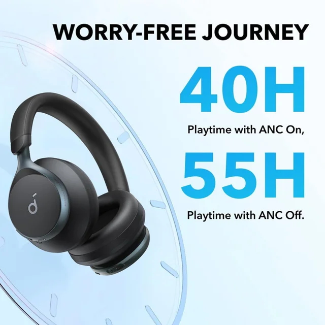 هدفون بی‌سیم انکر مدل Space One با نویز کنسلینگ فعال (ANC)، درگاه شارژ USB Type-C، مقاوم د 101709185
