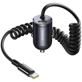 شارژر فندکی 30 وات دو پورت بیسوس مدل Tiny Star VCHXX-UC